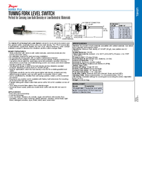 Thumbnail of document Data Sheet - TFLS Tuning Fork Level Switch